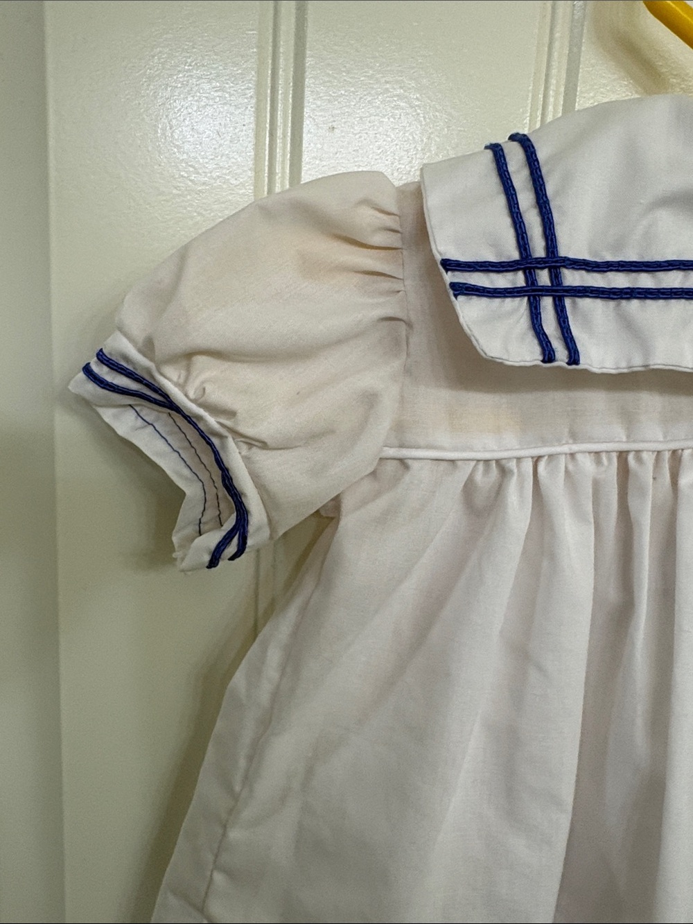 Vintage Alexis White Sailor Dress with Red Ties and Blue Trim - Picture 8 of 13